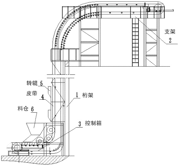 爬坡皮帶輸（shū）送（sòng）機圖紙